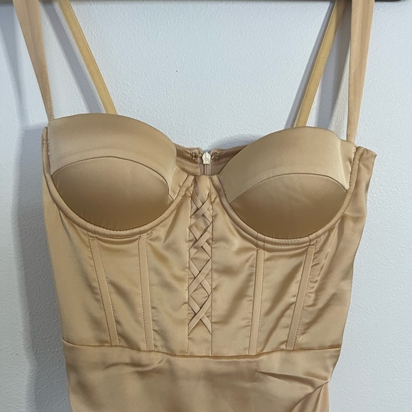 OH POLLY Gold Mini Dress - Picture 3 of 7
